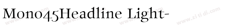 Mono45Headline Light字体转换